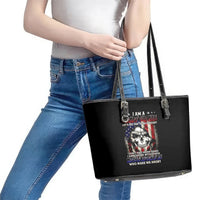 American Skull Leather Tote Bag Grumpy Old Man Motherfuckers Who Make Me Angry - Wonder Print Shop