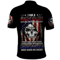 American Skull Polo Shirt Grumpy Old Man Motherfuckers Who Make Me Angry - Wonder Print Shop