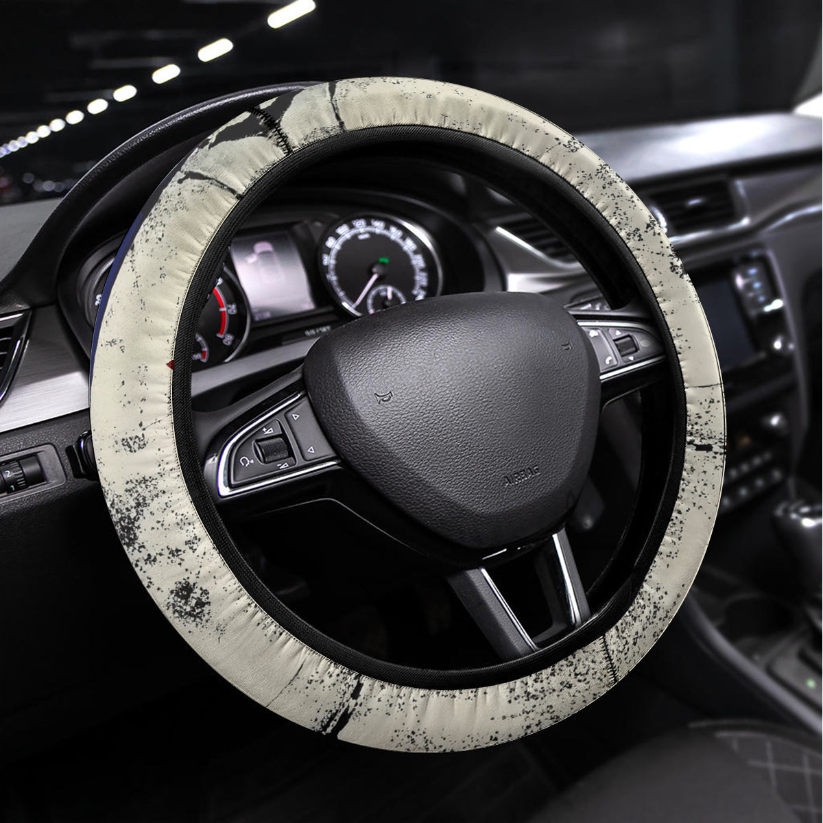 American Skull Steering Wheel Cover Grumpy Old Man Motherfuckers Who Make Me Angry - Wonder Print Shop