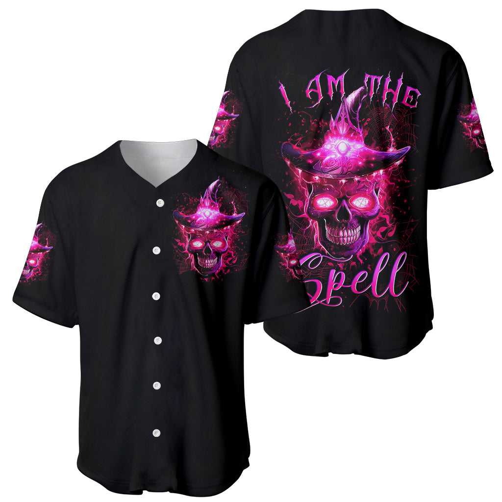 Witch Skull Baseball Jersey Iam The Spell - Wonder Print Shop