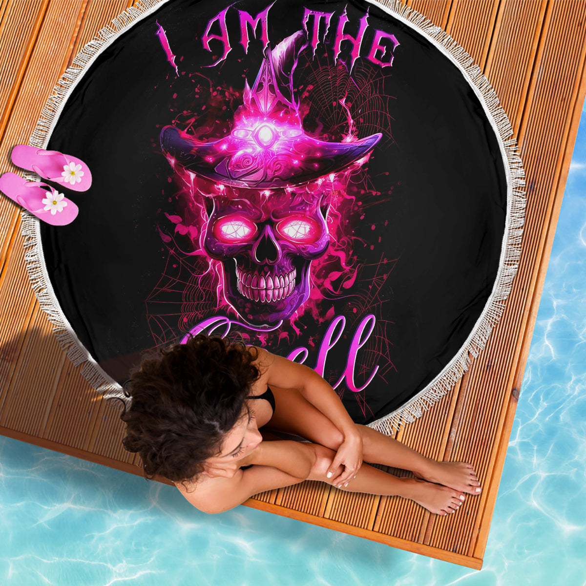 Witch Skull Beach Blanket Iam The Spell - Wonder Print Shop