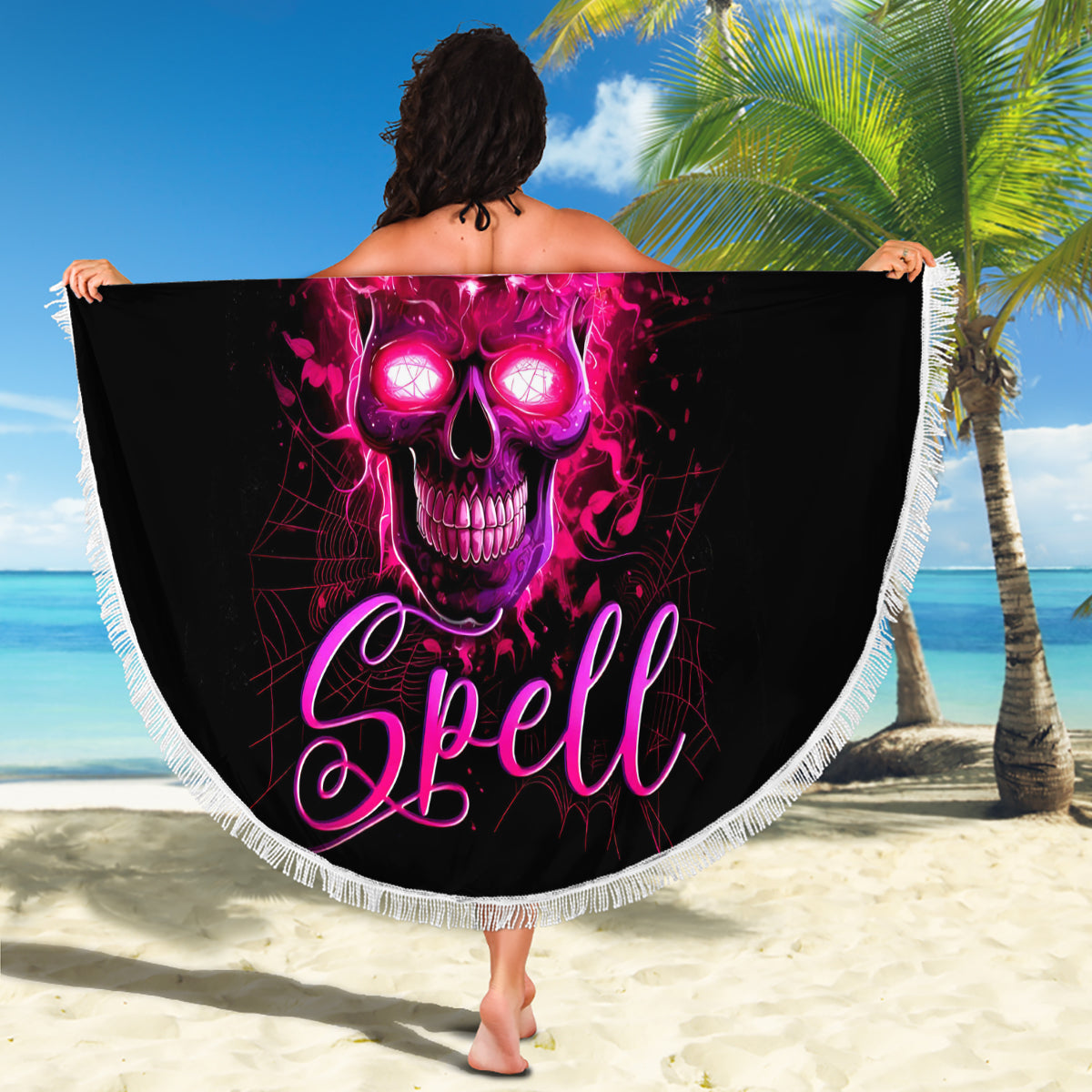 Witch Skull Beach Blanket Iam The Spell - Wonder Print Shop