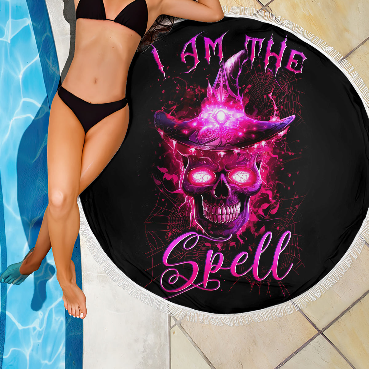 Witch Skull Beach Blanket Iam The Spell - Wonder Print Shop