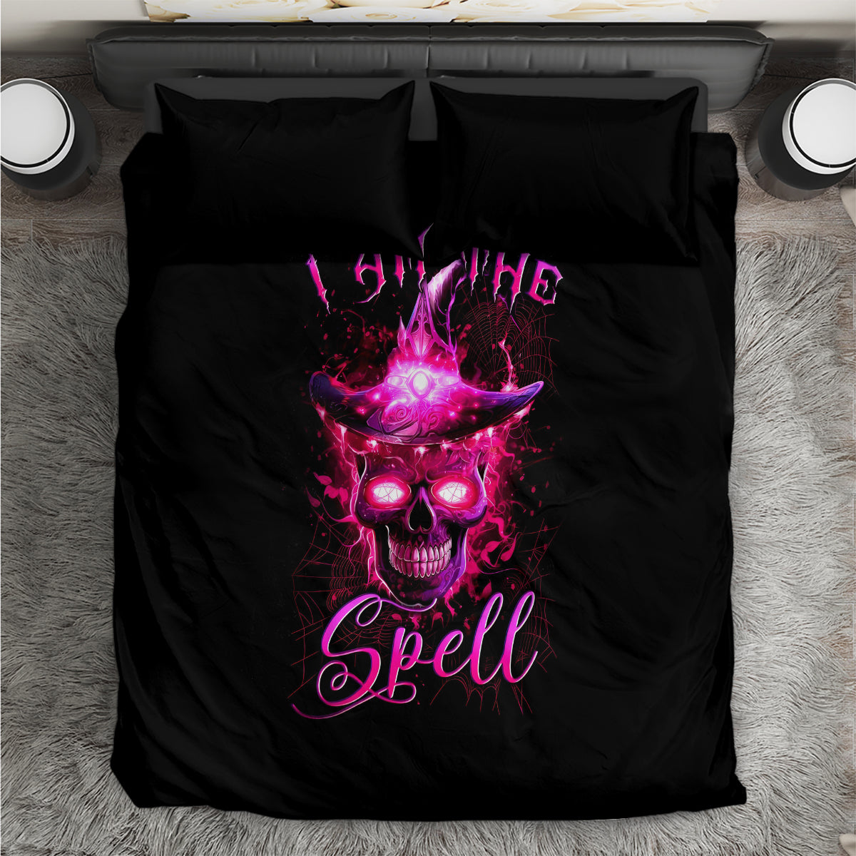 Witch Skull Bedding Set Iam The Spell - Wonder Print Shop
