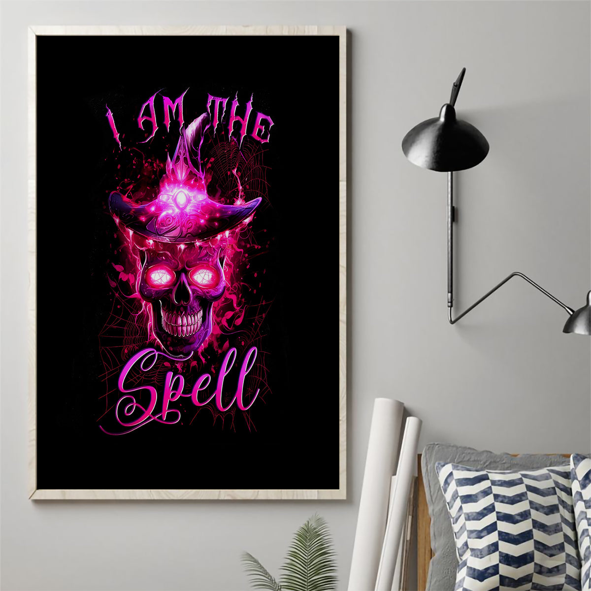Witch Skull Canvas Wall Art Iam The Spell - Wonder Print Shop