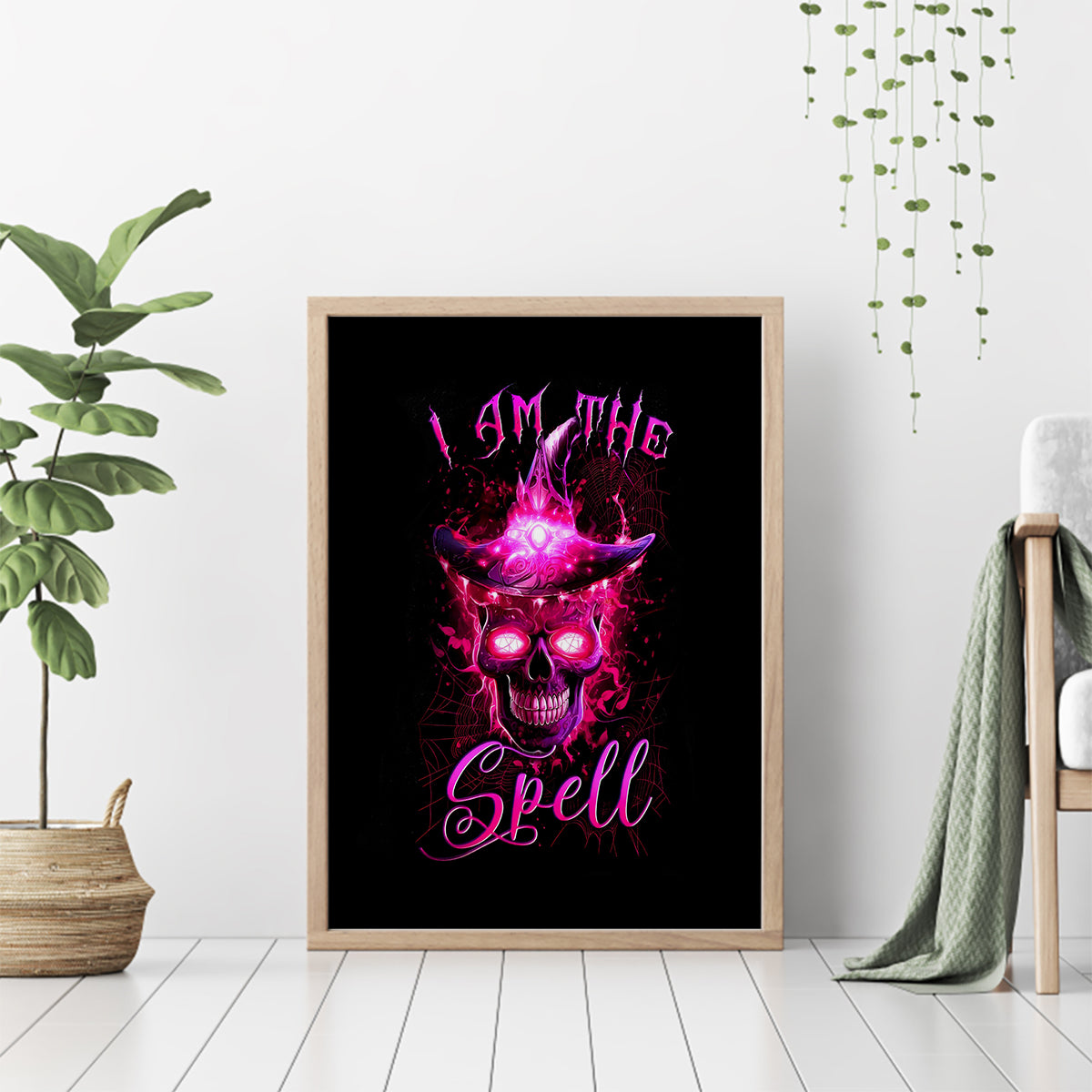 Witch Skull Canvas Wall Art Iam The Spell - Wonder Print Shop