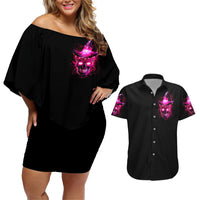 Witch Skull Couples Matching Off Shoulder Short Dress and Hawaiian Shirt Iam The Spell - Wonder Print Shop