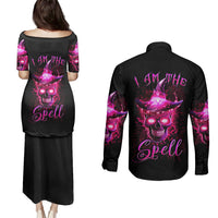 Witch Skull Couples Matching Puletasi Dress and Long Sleeve Button Shirts Iam The Spell - Wonder Print Shop