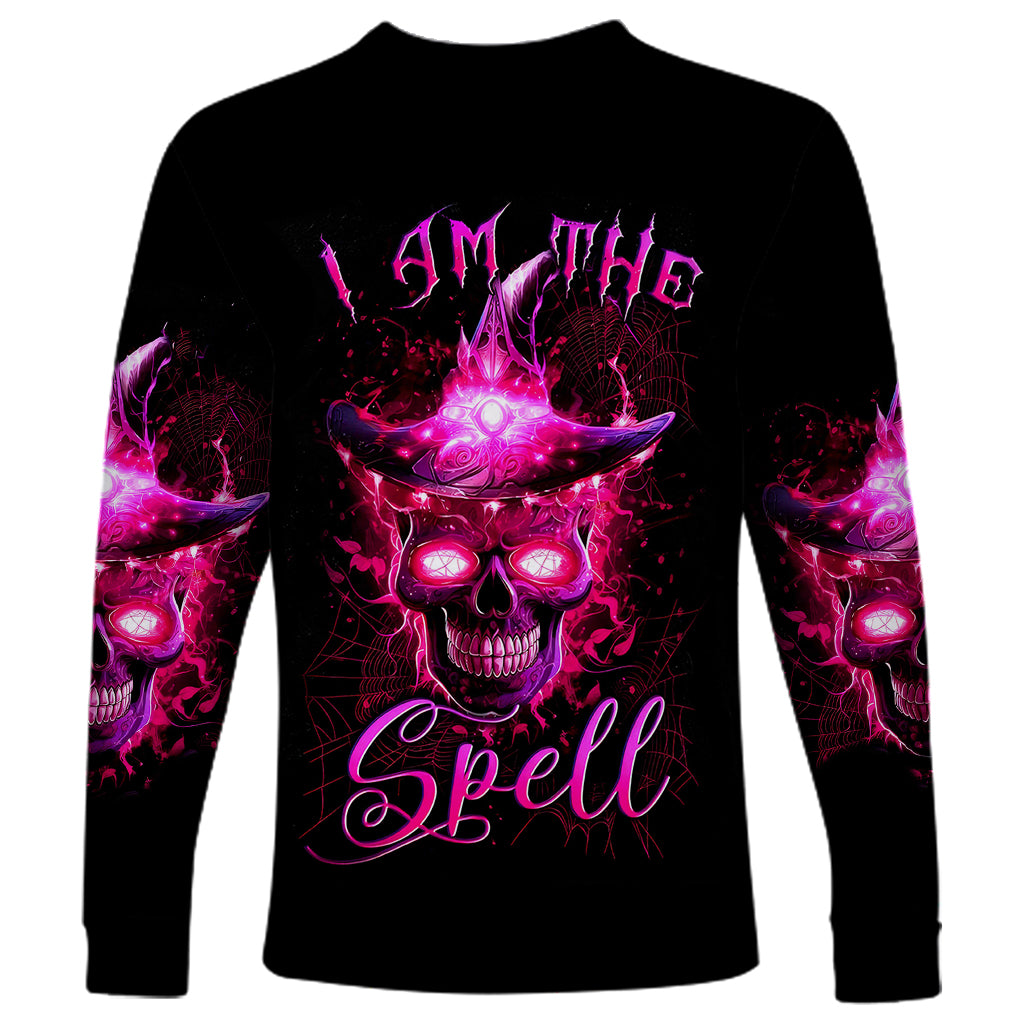 Witch Skull Long Sleeve Shirt Iam The Spell - Wonder Print Shop