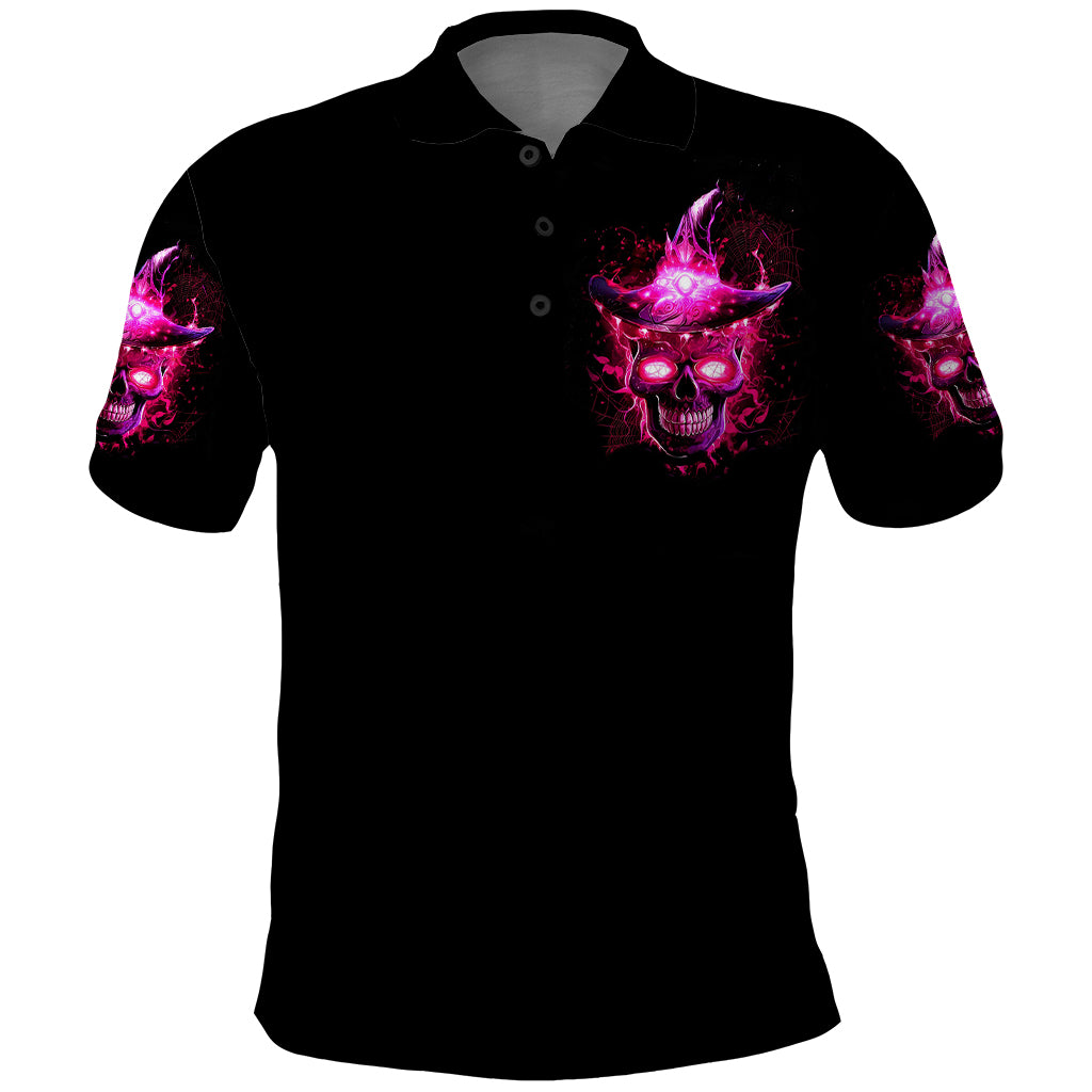 Witch Skull Polo Shirt Iam The Spell - Wonder Print Shop