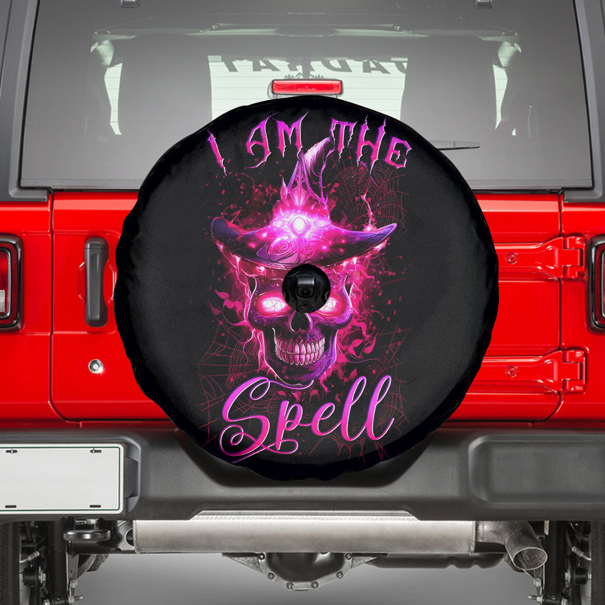 Witch Skull Spare Tire Cover Iam The Spell - Wonder Print Shop