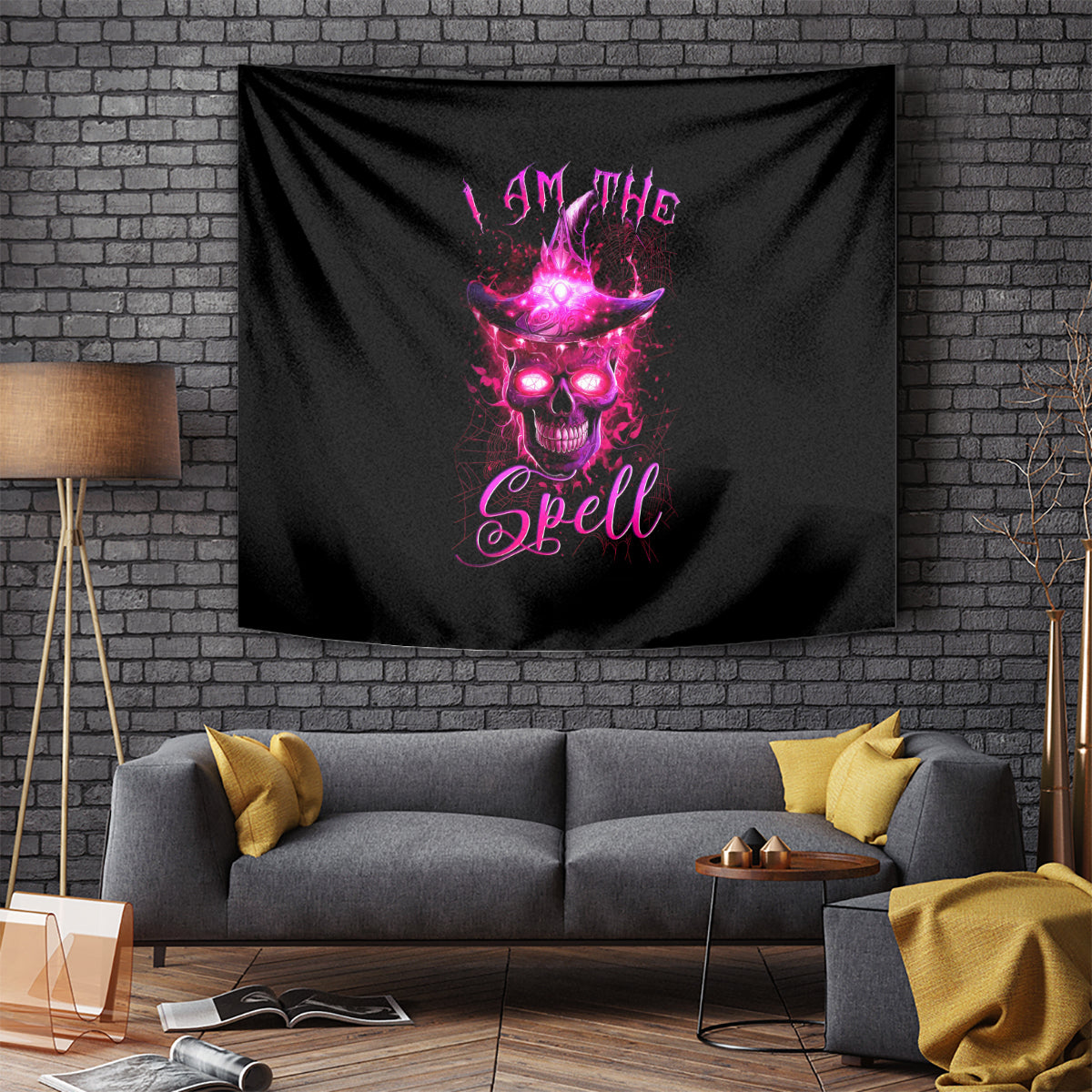 Witch Skull Tapestry Iam The Spell - Wonder Print Shop