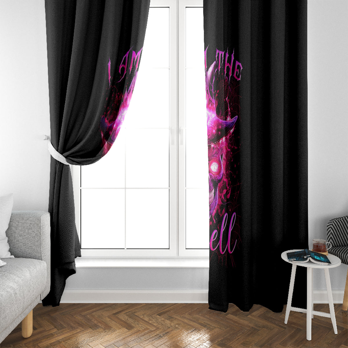 Witch Skull Window Curtain Iam The Spell - Wonder Print Shop