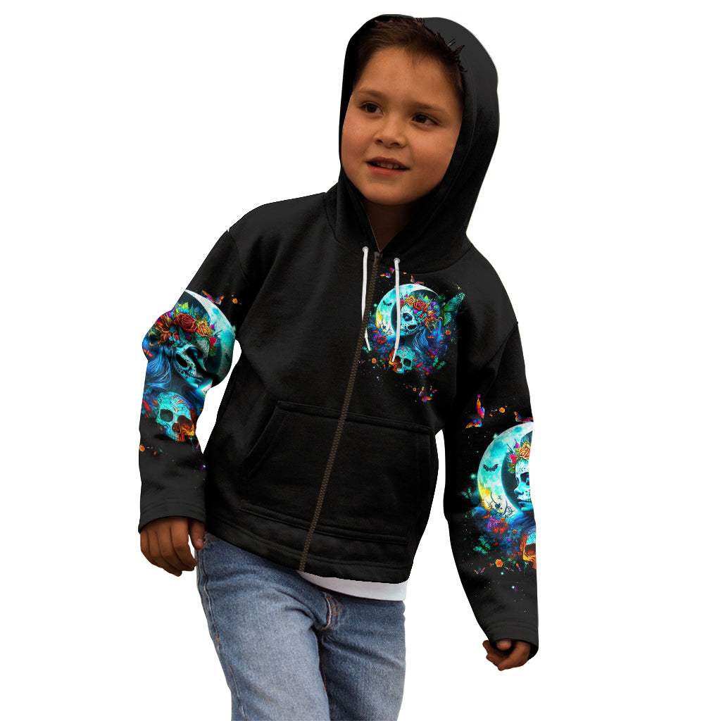 Fairy Skull Kid Hoodie Just The Woman Who Loves Skull And Tattoo - Wonder Print Shop