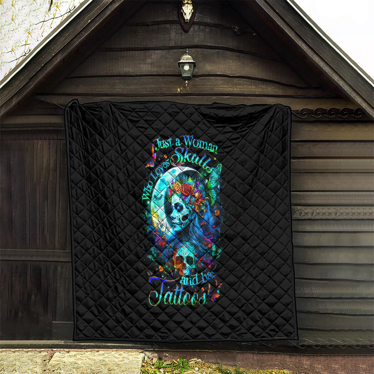 Fairy Skull Quilt Just The Woman Who Loves Skull And Tattoo - Wonder Print Shop