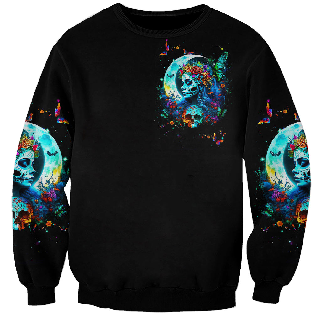 Fairy Skull Sweatshirt Just The Woman Who Loves Skull And Tattoo - Wonder Print Shop