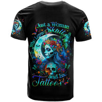 Fairy Skull T Shirt Just The Woman Who Loves Skull And Tattoo - Wonder Print Shop