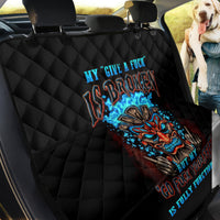 Tiki Skull Back Car Seat Cover I Give A Fuck Is Broken But My Go Fuck Yourself - Wonder Print Shop