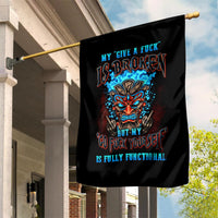 Tiki Skull Garden Flag I Give A Fuck Is Broken But My Go Fuck Yourself - Wonder Print Shop
