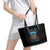 Tiki Skull Leather Tote Bag I Give A Fuck Is Broken But My Go Fuck Yourself - Wonder Print Shop