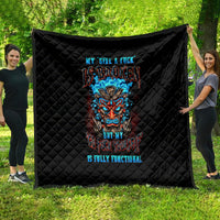 Tiki Skull Quilt I Give A Fuck Is Broken But My Go Fuck Yourself - Wonder Print Shop