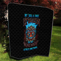 Tiki Skull Quilt I Give A Fuck Is Broken But My Go Fuck Yourself - Wonder Print Shop