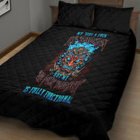 Tiki Skull Quilt Bed Set I Give A Fuck Is Broken But My Go Fuck Yourself - Wonder Print Shop