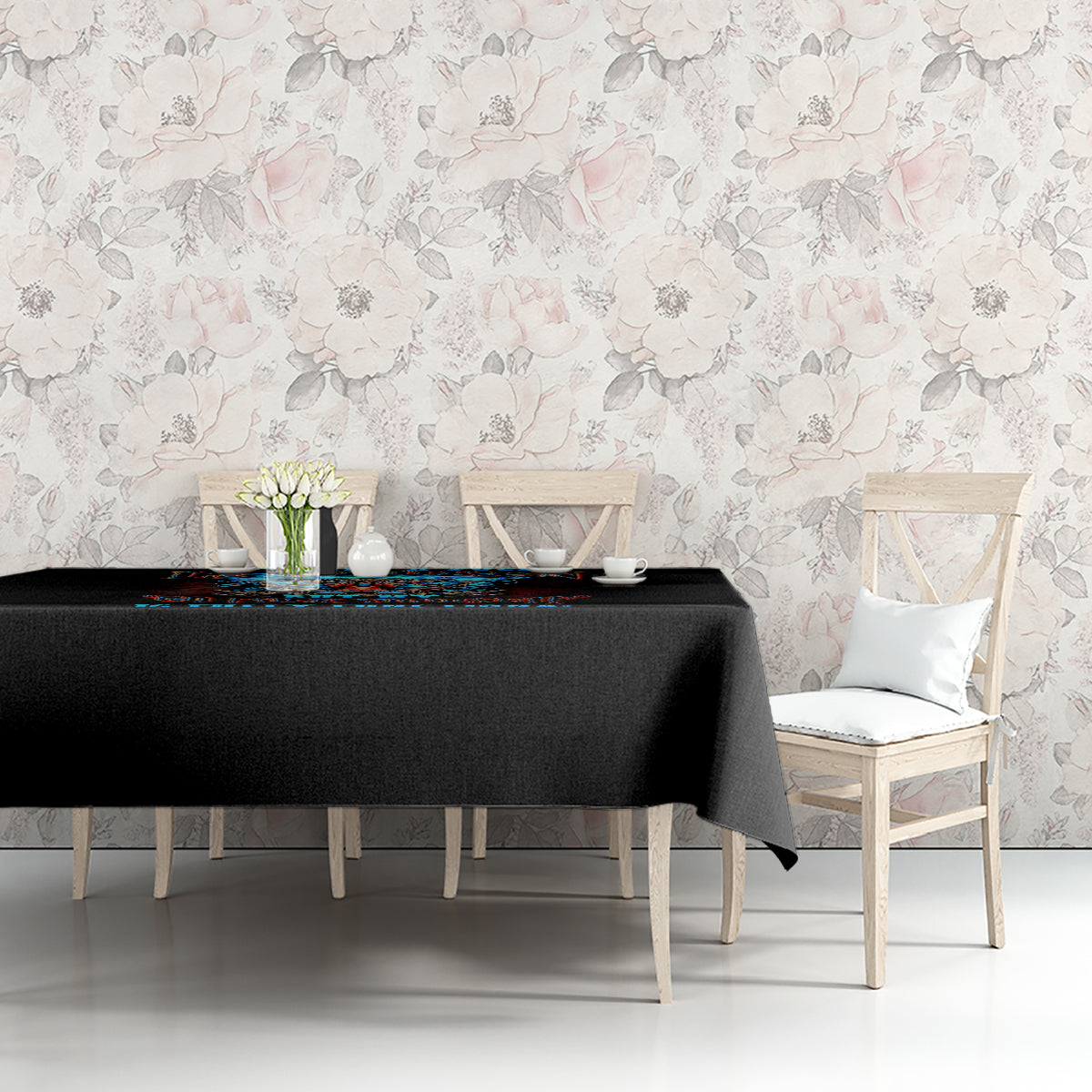 Tiki Skull Tablecloth I Give A Fuck Is Broken But My Go Fuck Yourself - Wonder Print Shop