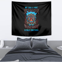 Tiki Skull Tapestry I Give A Fuck Is Broken But My Go Fuck Yourself - Wonder Print Shop