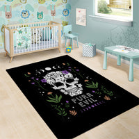 Cat Skull Area Rug Purr Evill - Wonder Print Shop