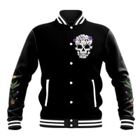 Cat Skull Baseball Jacket Purr Evill - Wonder Print Shop