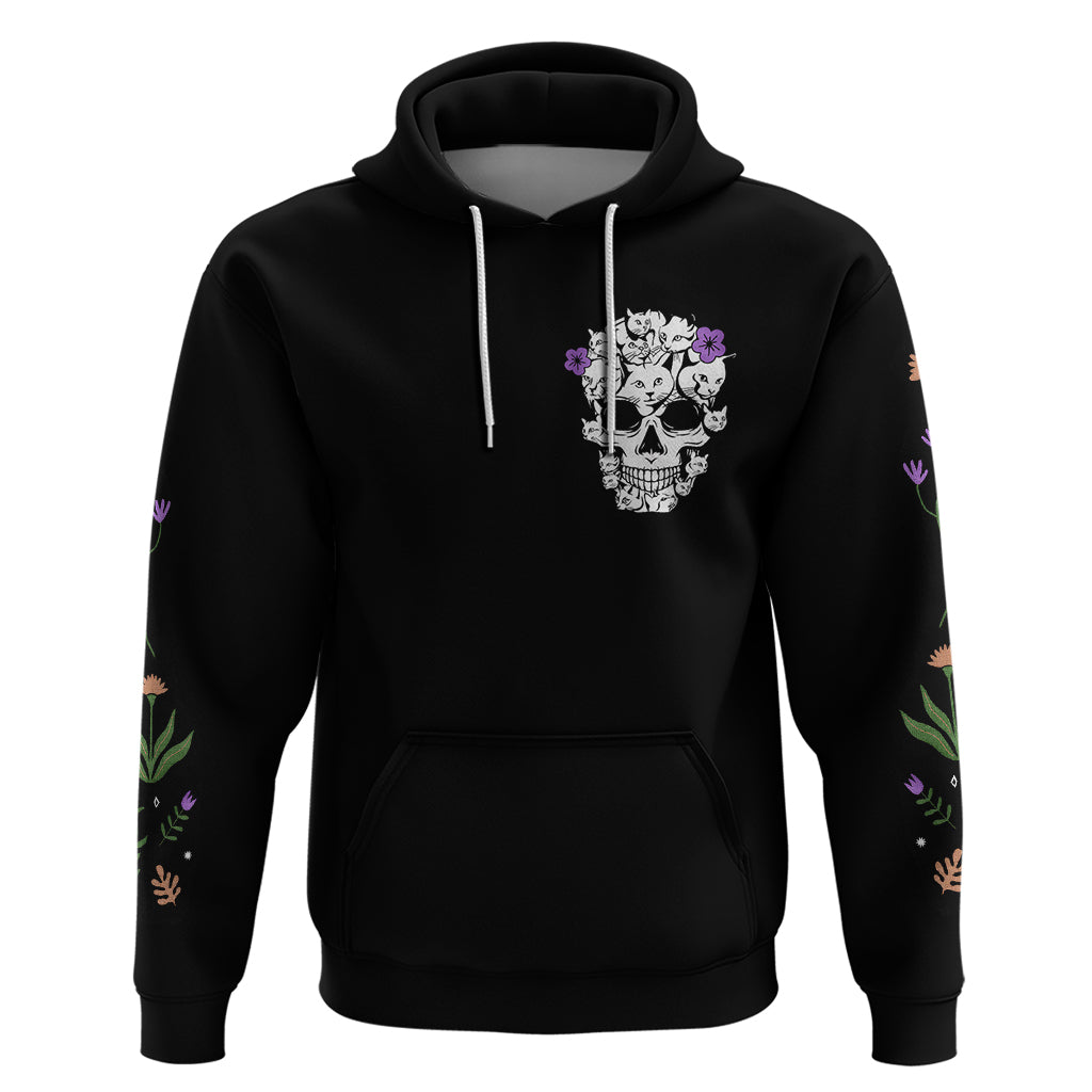 Cat Skull Hoodie Purr Evill - Wonder Print Shop