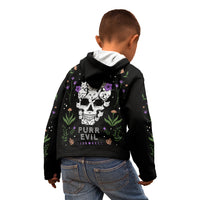 Cat Skull Kid Hoodie Purr Evill - Wonder Print Shop