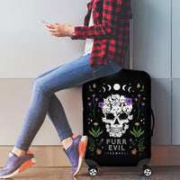 Cat Skull Luggage Cover Purr Evill - Wonder Print Shop