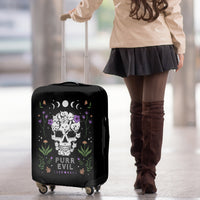 Cat Skull Luggage Cover Purr Evill - Wonder Print Shop