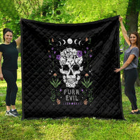 Cat Skull Quilt Purr Evill - Wonder Print Shop