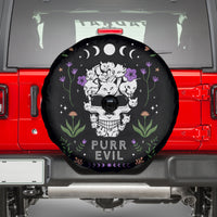 Cat Skull Spare Tire Cover Purr Evill - Wonder Print Shop