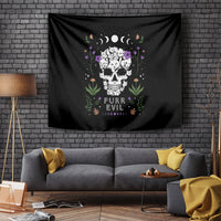 Cat Skull Tapestry Purr Evill - Wonder Print Shop