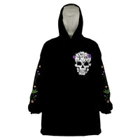 Cat Skull Wearable Blanket Hoodie Purr Evill - Wonder Print Shop