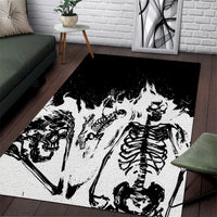 Fire Skull Area Rug Scream In Fire - Wonder Print Shop