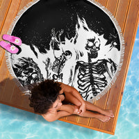 Fire Skull Beach Blanket Scream In Fire - Wonder Print Shop