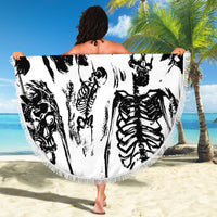Fire Skull Beach Blanket Scream In Fire - Wonder Print Shop