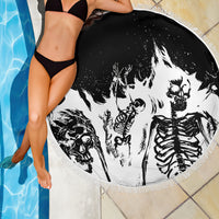 Fire Skull Beach Blanket Scream In Fire - Wonder Print Shop