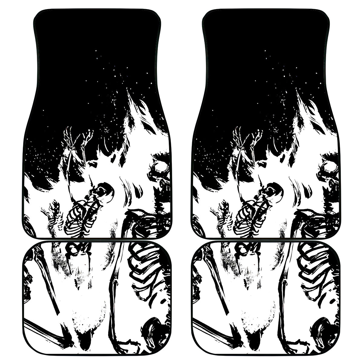 Fire Skull Car Mats Scream In Fire - Wonder Print Shop