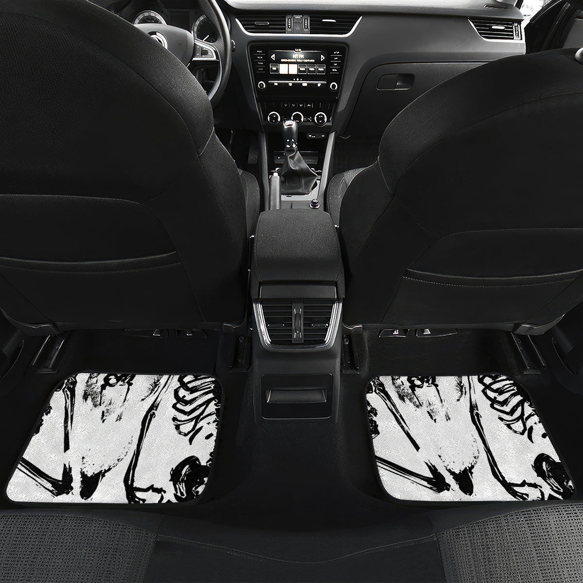 Fire Skull Car Mats Scream In Fire - Wonder Print Shop
