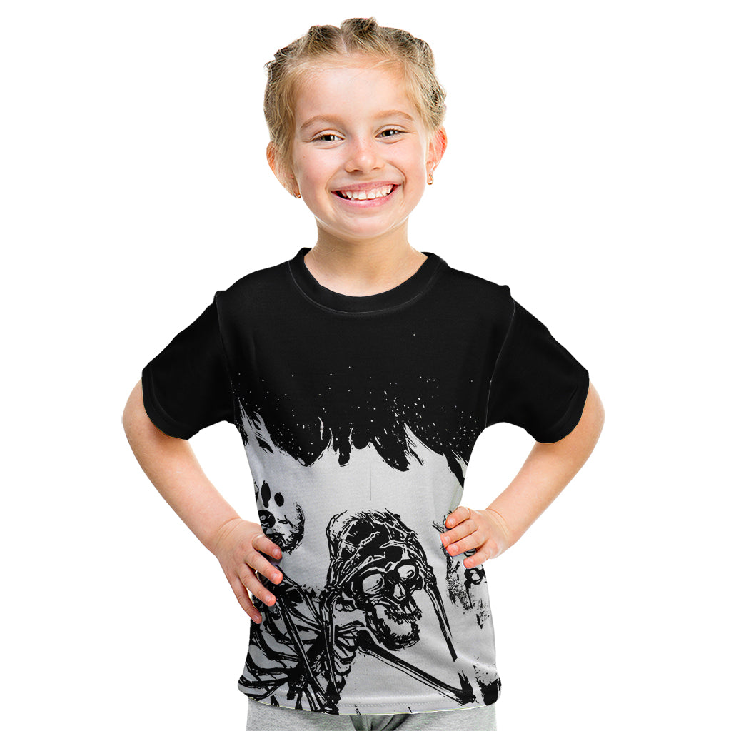 Fire Skull Kid T Shirt Scream In Fire - Wonder Print Shop