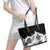 Fire Skull Leather Tote Bag Scream In Fire - Wonder Print Shop