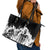 Fire Skull Leather Tote Bag Scream In Fire - Wonder Print Shop