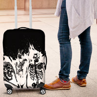 Fire Skull Luggage Cover Scream In Fire - Wonder Print Shop