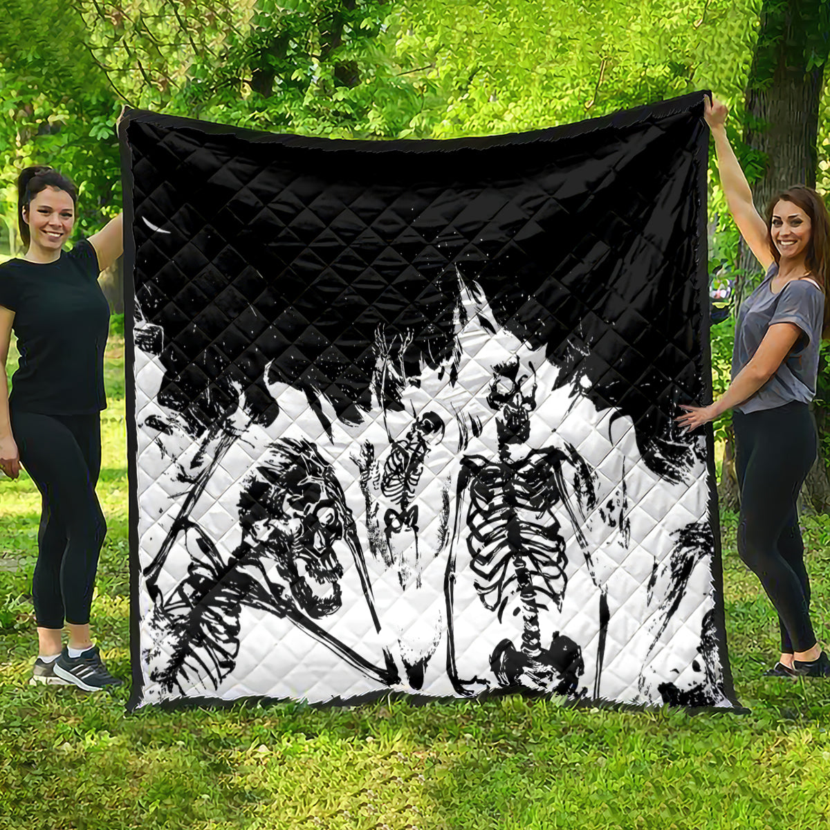 Fire Skull Quilt Scream In Fire - Wonder Print Shop